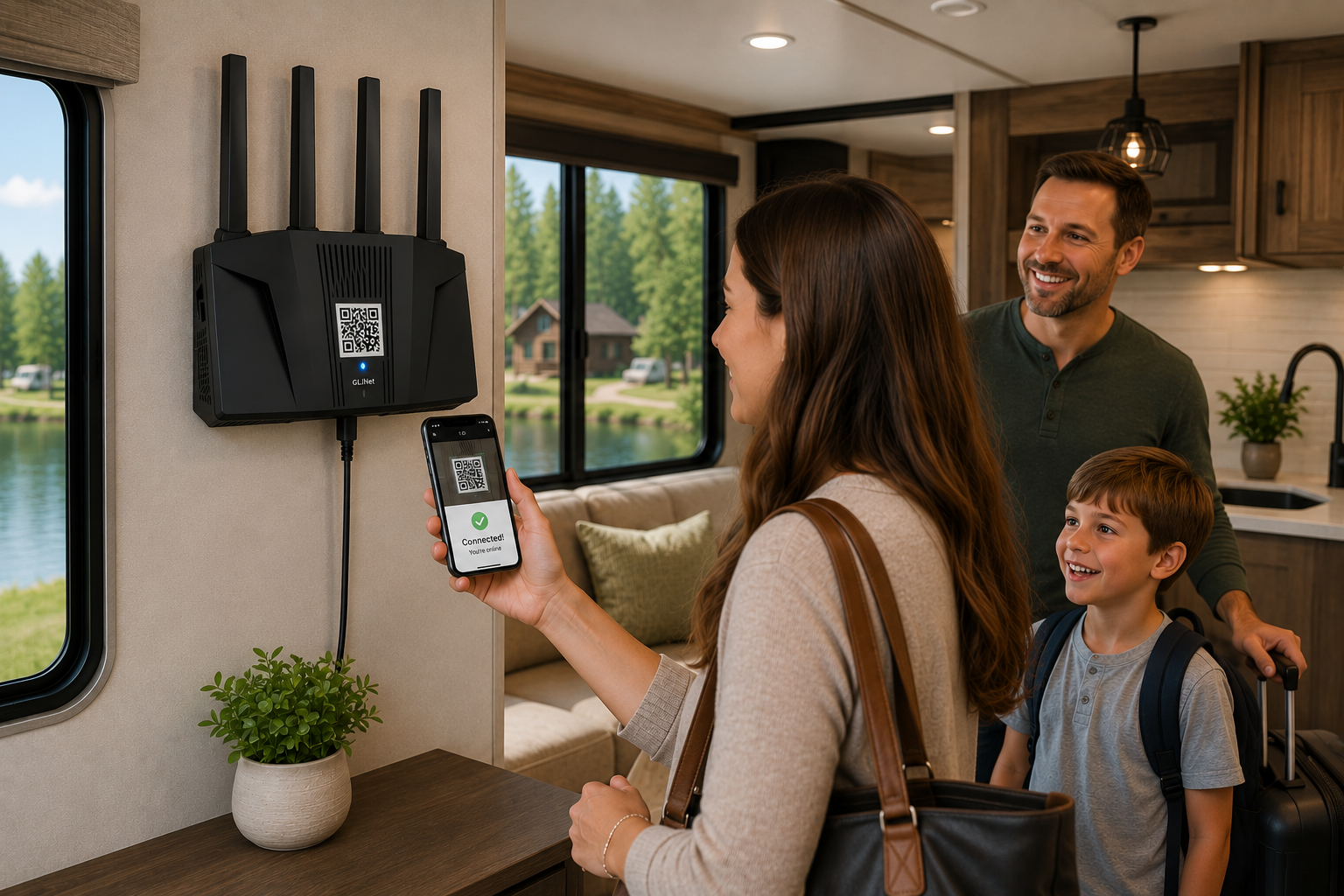 Router visible and accessible